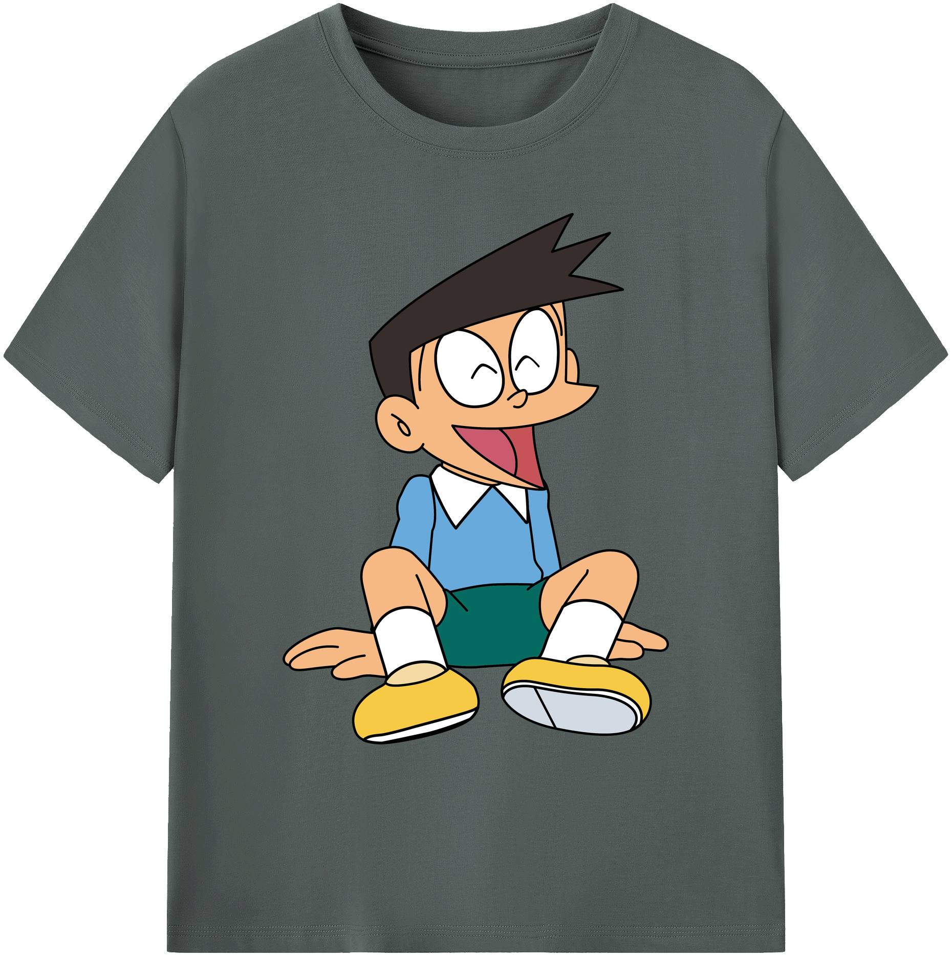 （画像用） ドラえもん 骨川 スネ夫 Doraemon Honekawa Suneo 綿100％ メンズ半袖Tシャツ｜肌触りやわらか＆通気性